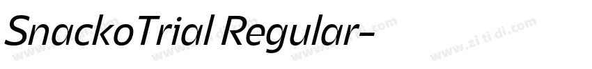 SnackoTrial Regular字体转换